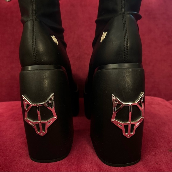 NAKED WOLFE - SPICE: Knee High Platform Boots, Size 9 - Picture 2 of 6